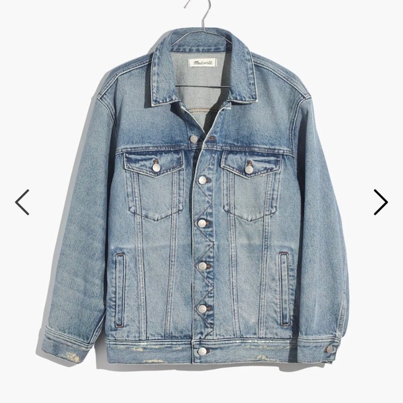 Madewell Jackets & Blazers - The Oversized Trucker Jean Jacket in Akenside Wash